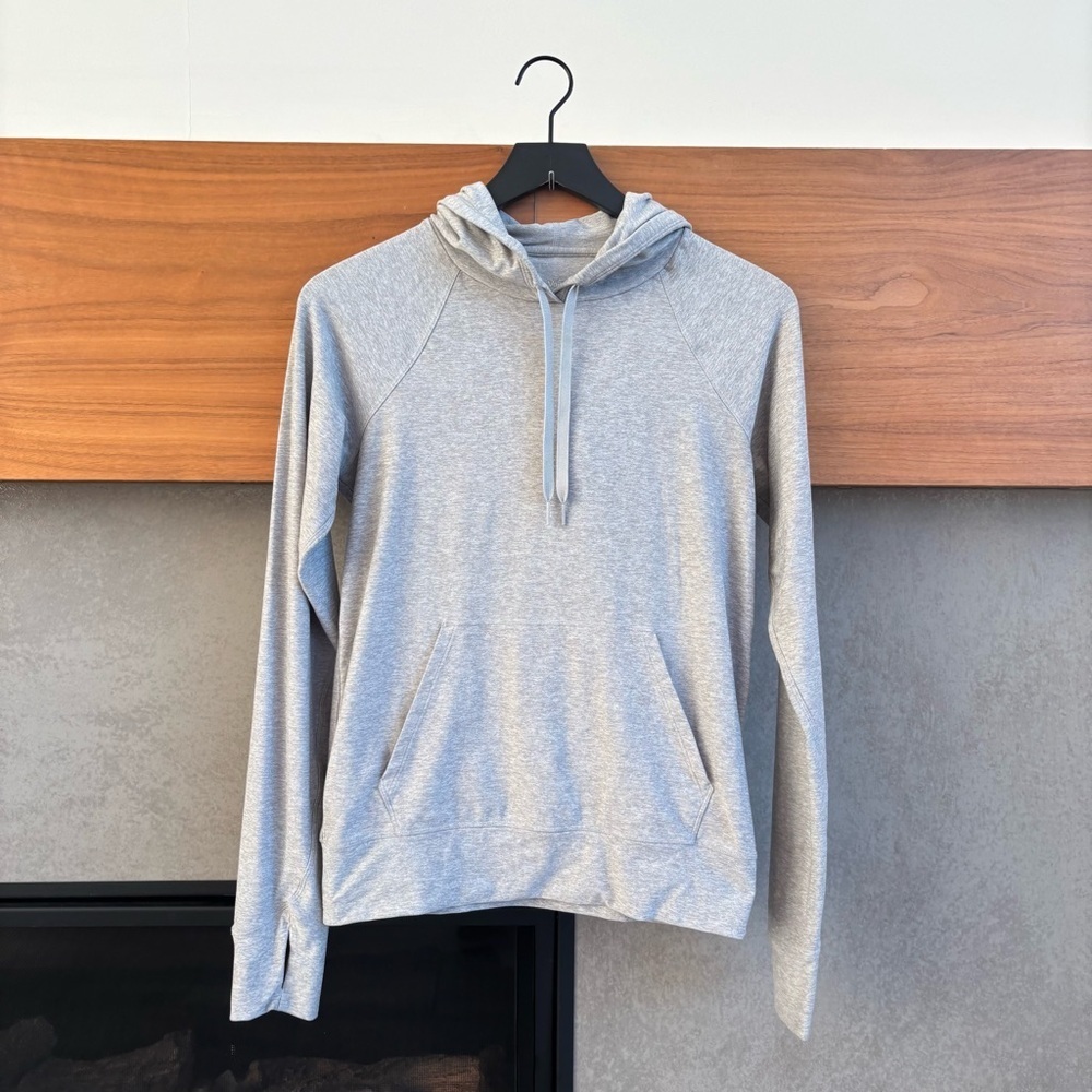 Outdoor Voices Women’s Lightweight Heather Grey Hoodie, Size S